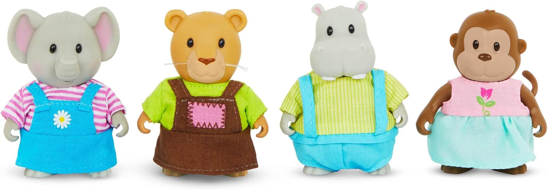 Li’L Woodzeez – Friendz Club Farm Set – Duck, Sheep, Pig, Cow – Set of 4 Collectible Posable Doll Figures – Pretend Play Gift Toy for Kids Age 3+